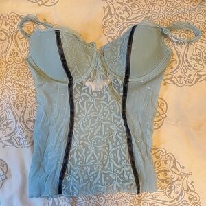 Victoria's Secret Light Blue Lace Bustier